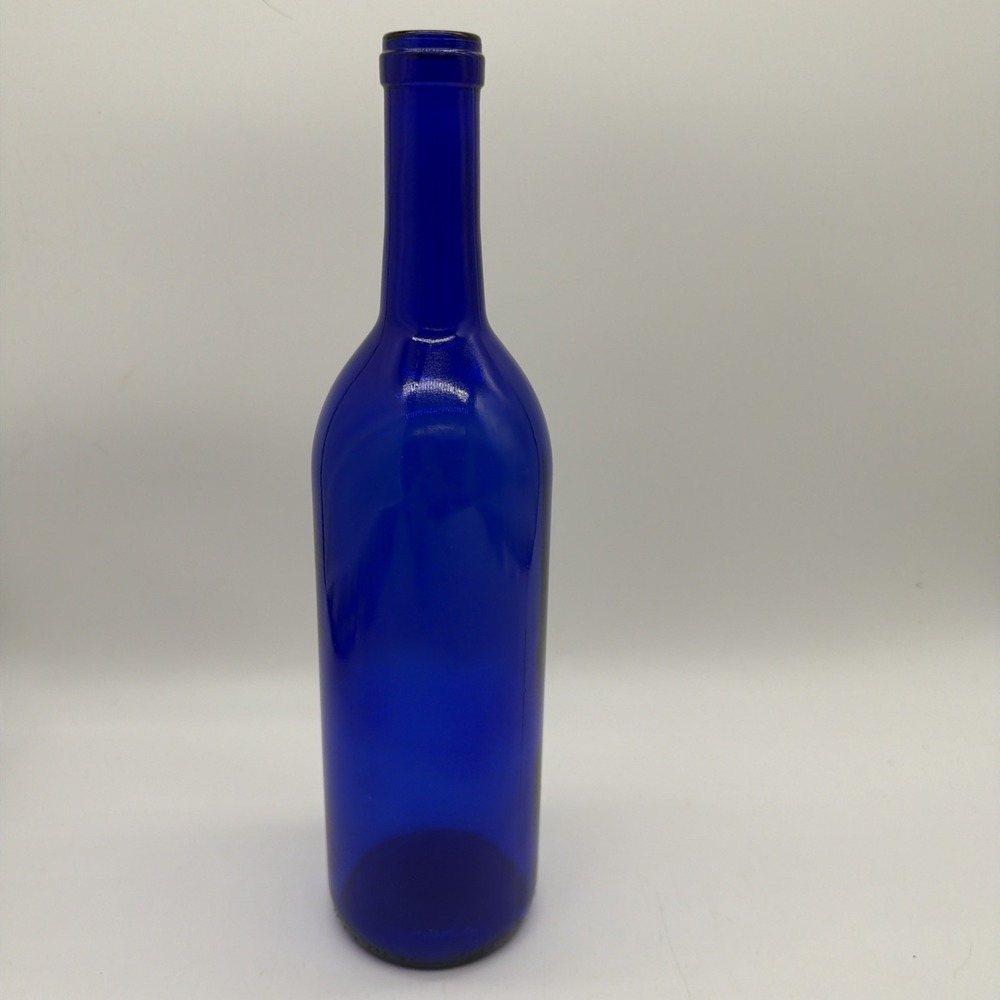 Cobalt Blue Wine Bottle for Wine Bottle Holder Tree Garden Art Yard Decor 12"x3"